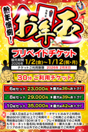 【新年恒例！お年玉プリペイドチケット】